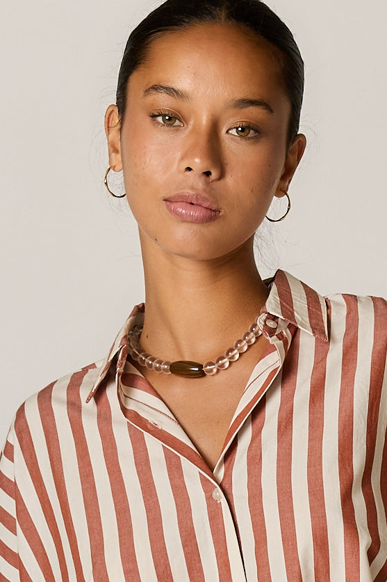 Giliann Tresse Necklace | Clear Quartz