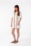 Cowgirl Surfer Sienne Shirred Mini White