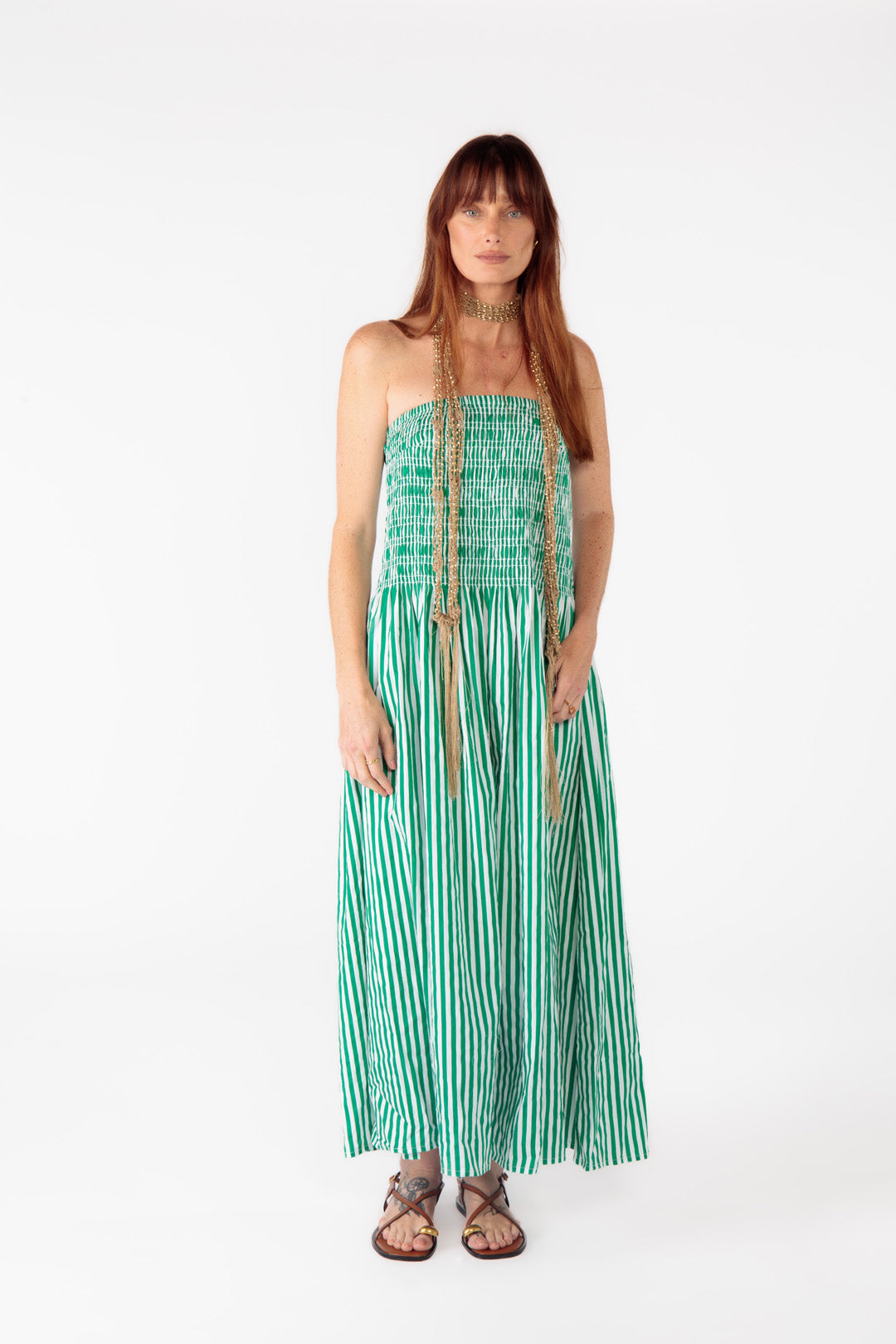 Cowgirl Surfer Obbo Strapless Maxi Green
