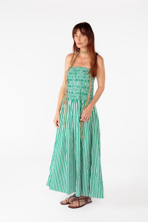 Cowgirl Surfer Obbo Strapless Maxi Green