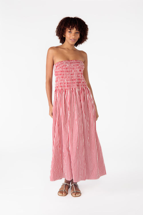 Cowgirl Surfer Obbo Strapless Maxi Red