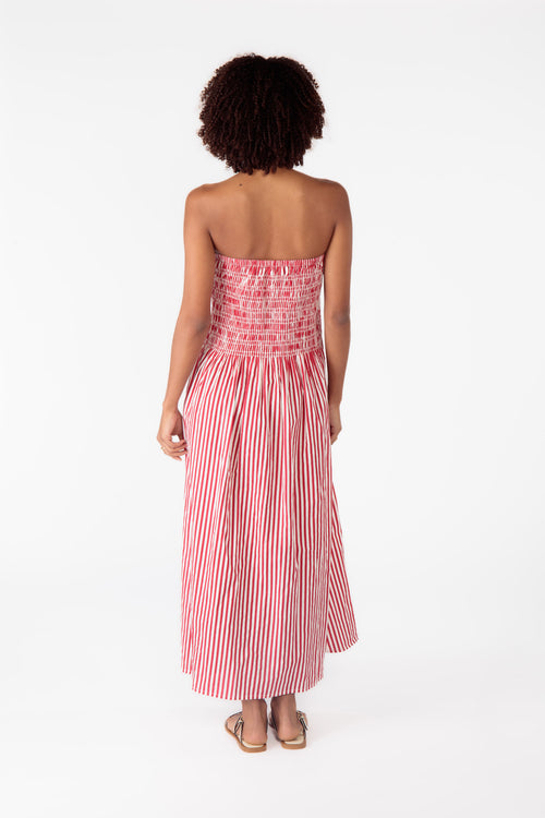 Cowgirl Surfer Obbo Strapless Maxi Red