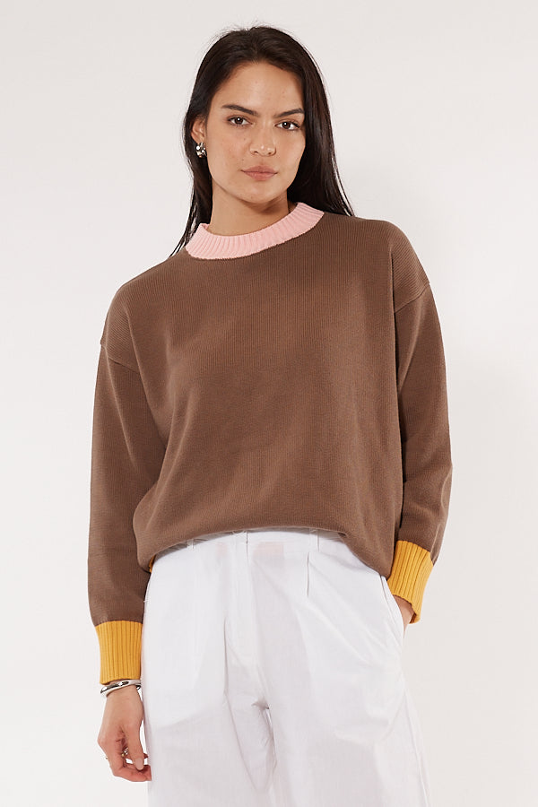 Cowgirl Surfer Emery Pullover Chocolate