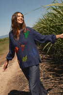 LulaLife Howdy Shirt Navy