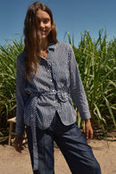 Rubyyaya Countryside Rose Top Navy
