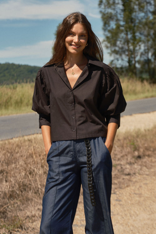 Rubyyaya Beth Shirt Black