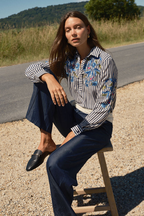 LulaSoul Ontario Shirt Navy Stripe