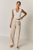 Giliann Alma Pocket Pant Tan Stripe