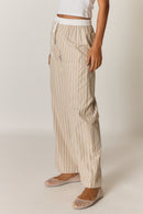 Giliann Alma Pocket Pant Tan Stripe