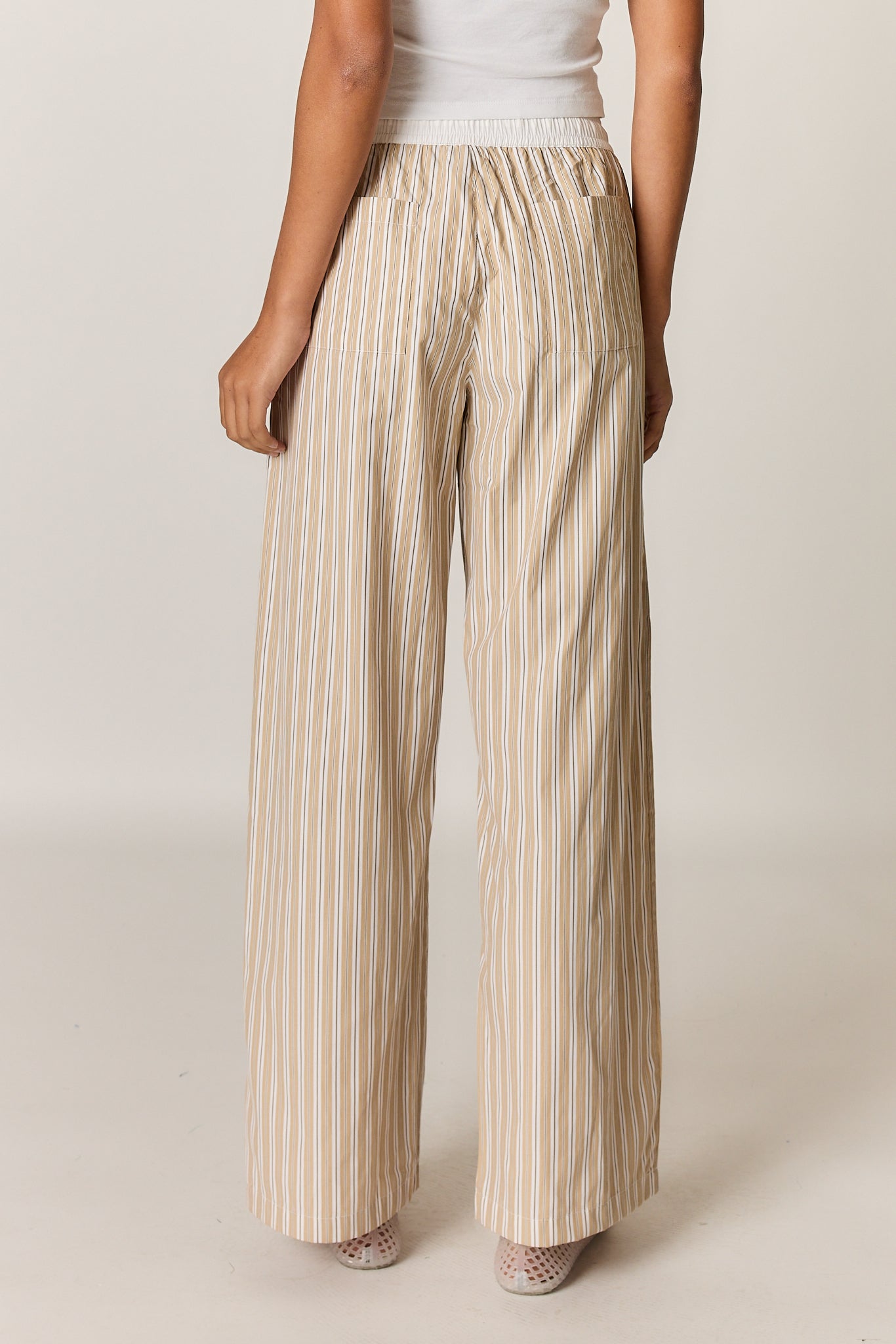 Giliann Alma Pocket Pant Tan Stripe
