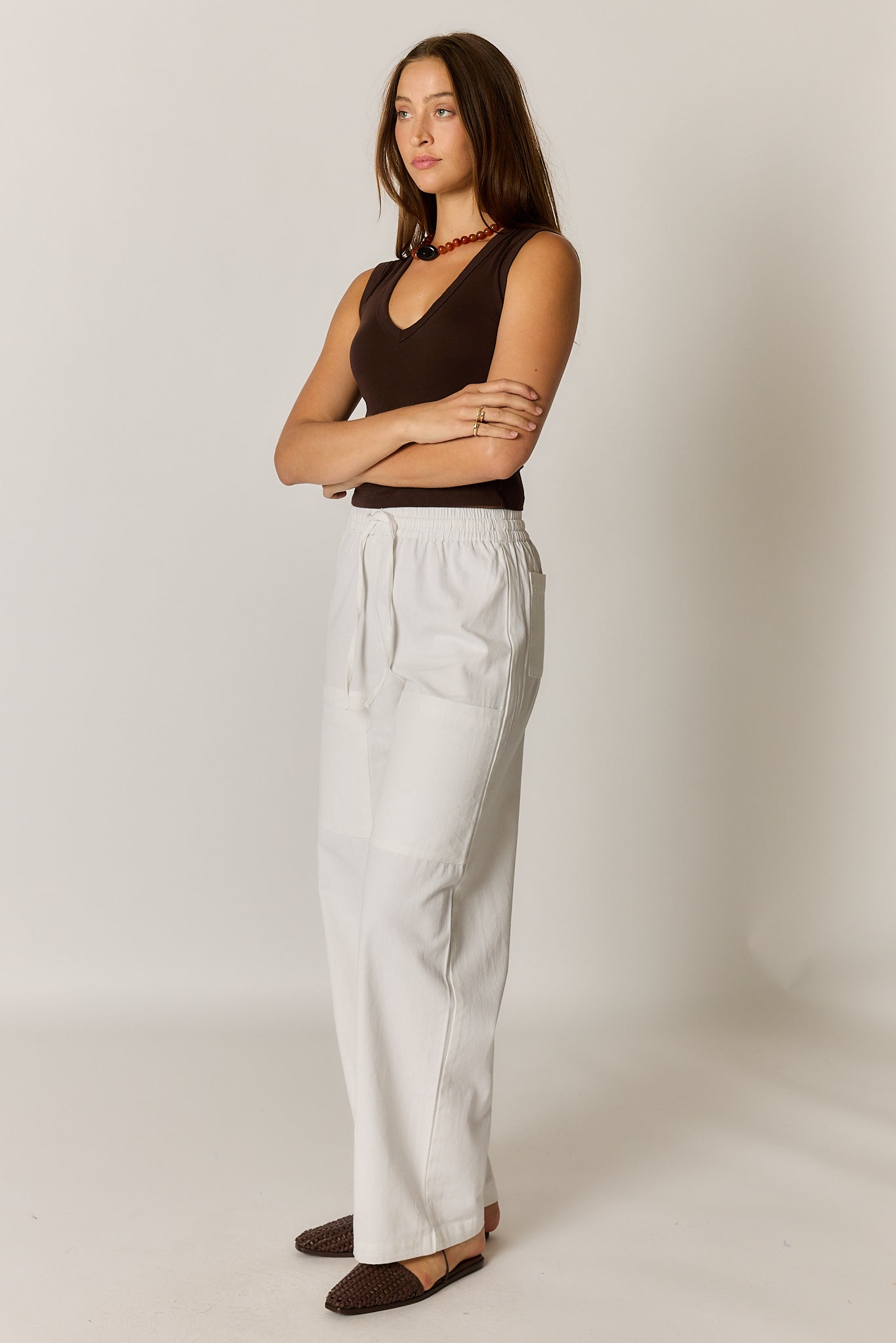 Giliann Alma Pocket Pant White