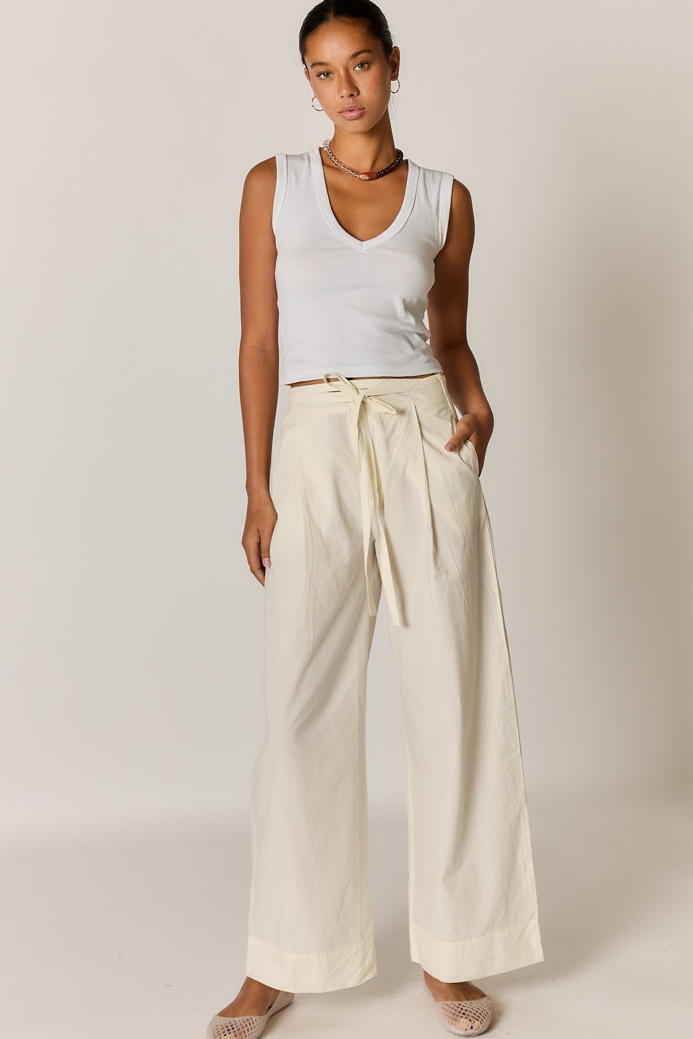 Giliann Floyd Tie Pant Coconut