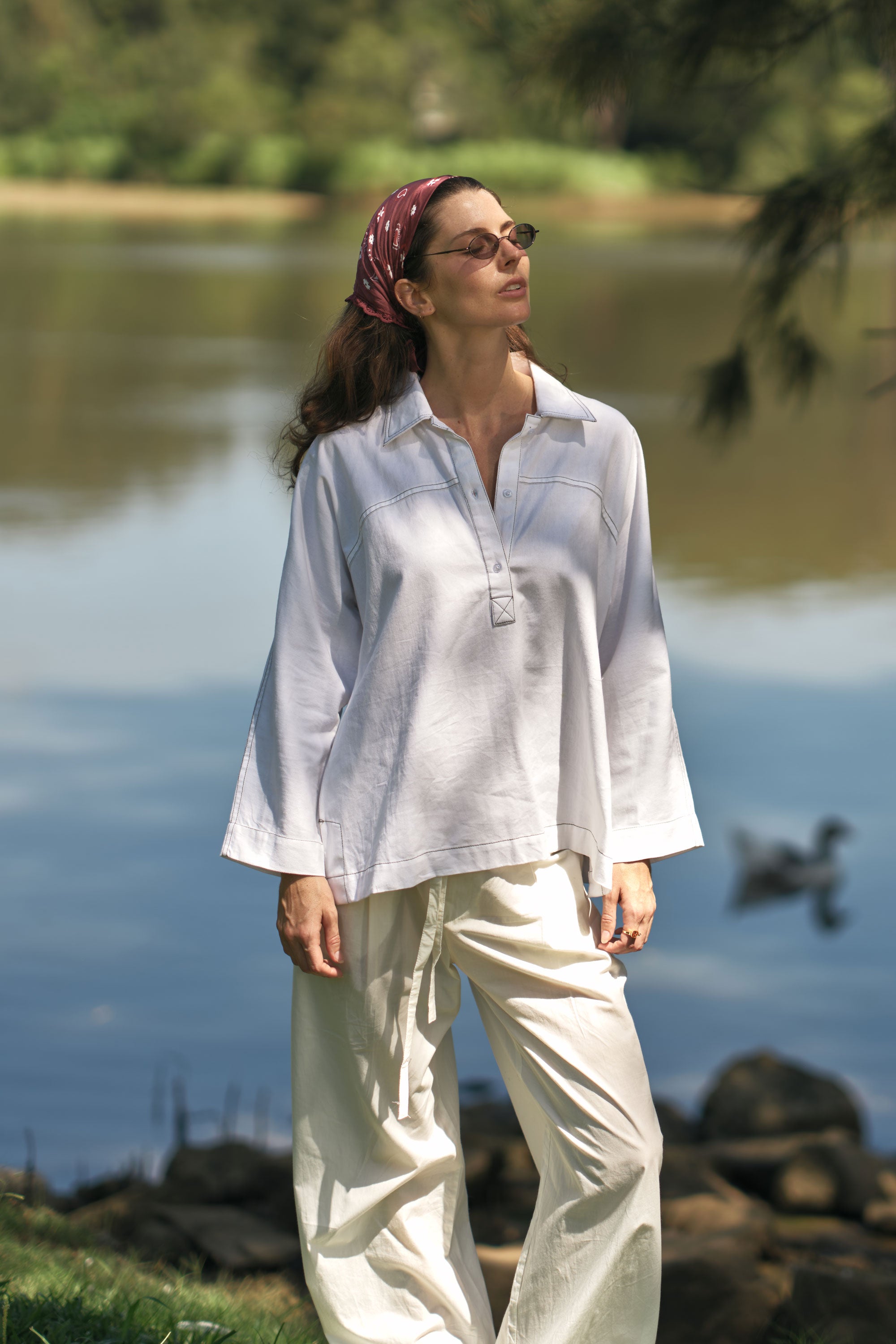 Giliann Patti Shirt White Twill