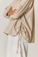 Giliann Joni Shirt Tan Stripe