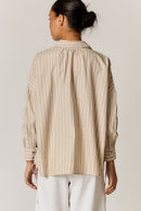 Giliann Joni Shirt Tan Stripe