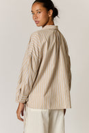 Giliann Joni Shirt Tan Stripe