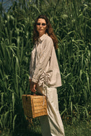Giliann Joni Shirt Tan Stripe