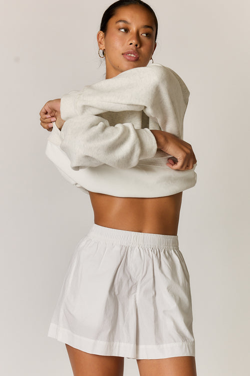 Giliann Logo Mockneck Pullover Grey