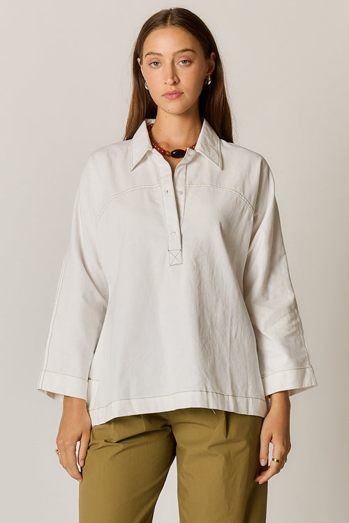 Giliann Patti Shirt White Twill