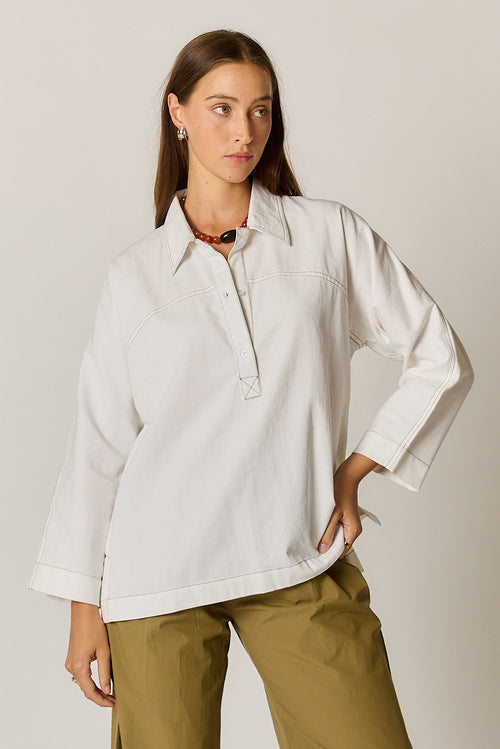 Giliann Patti Shirt White Twill