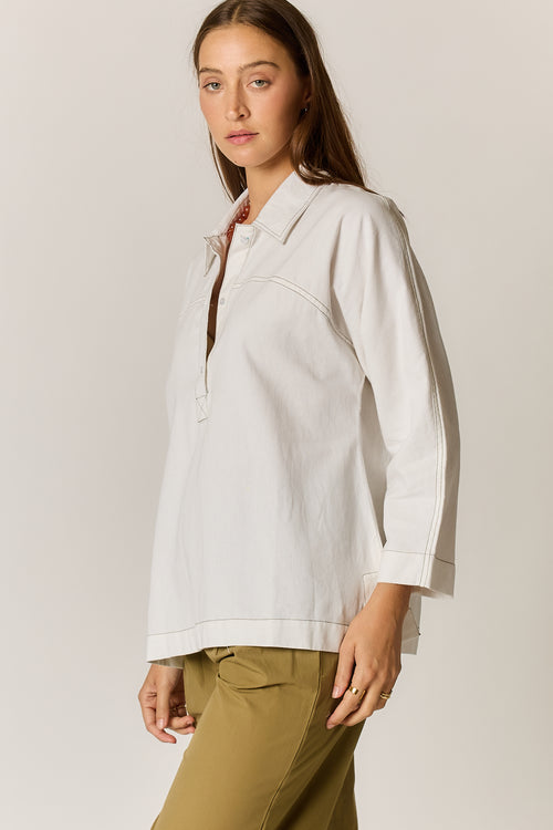 Giliann Patti Shirt White Twill