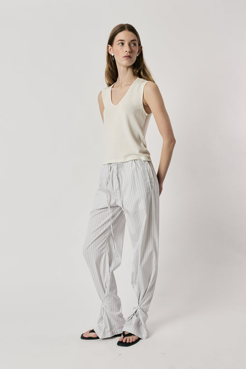 Giliann Romy Pant Black/White Stripe