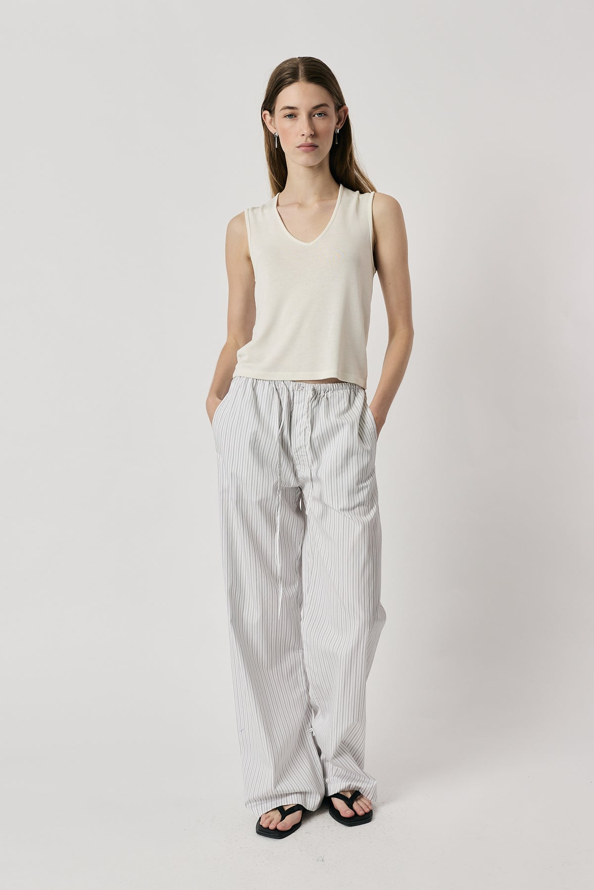 Giliann Romy Pant Black/White Stripe