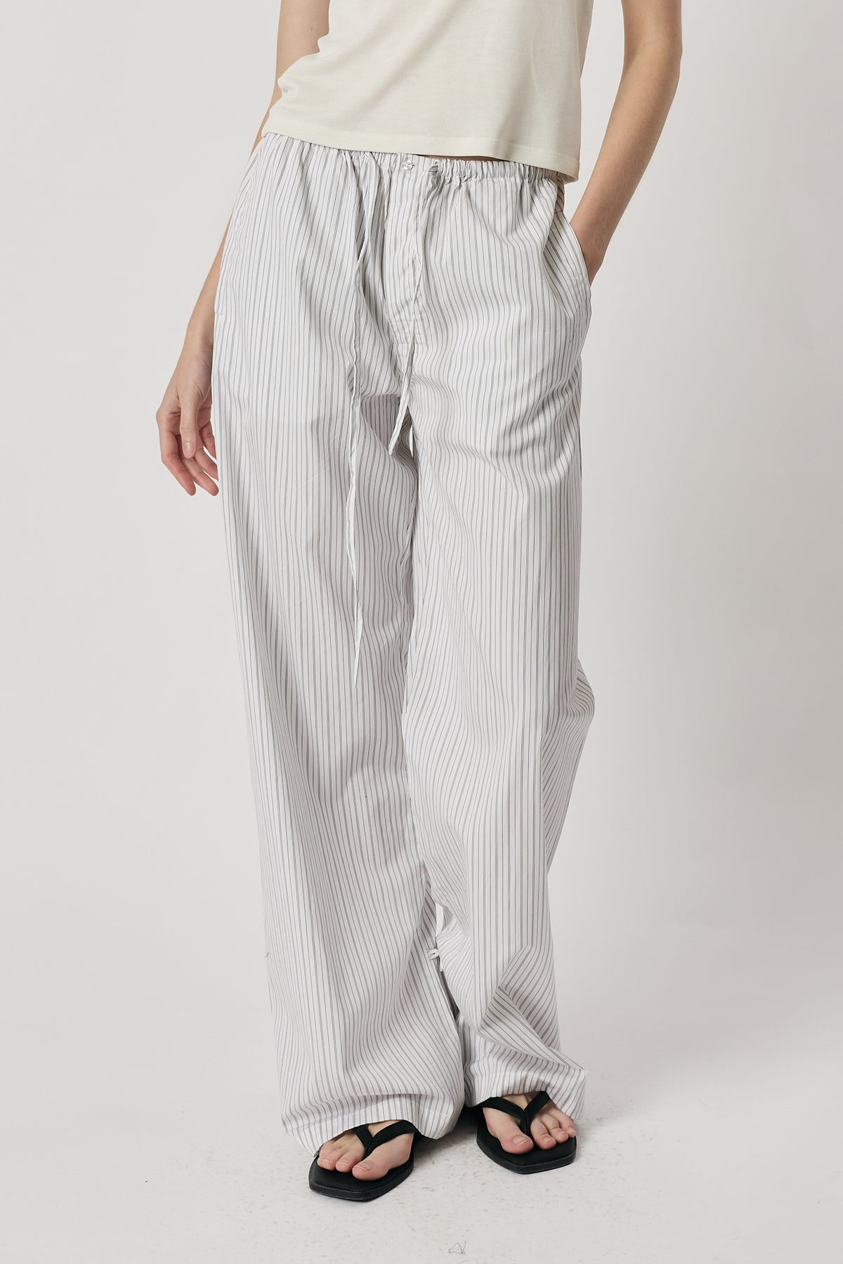 Giliann Romy Pant Black/White Stripe
