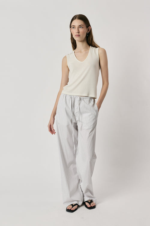Giliann Romy Pant Black/White Stripe