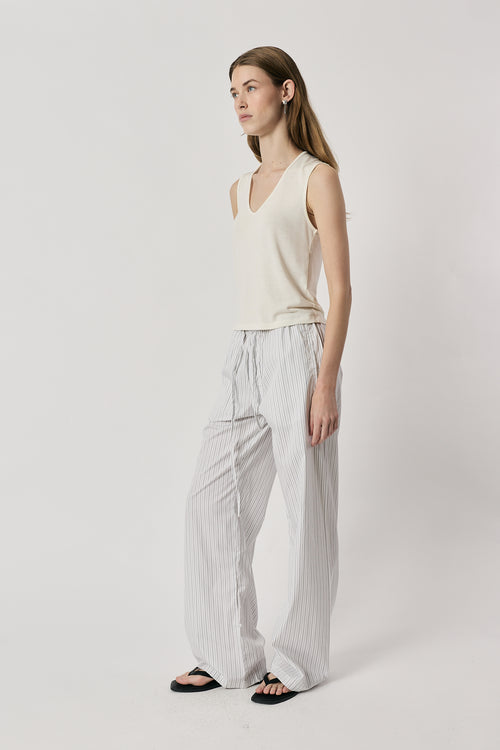 Giliann Romy Pant Black/White Stripe