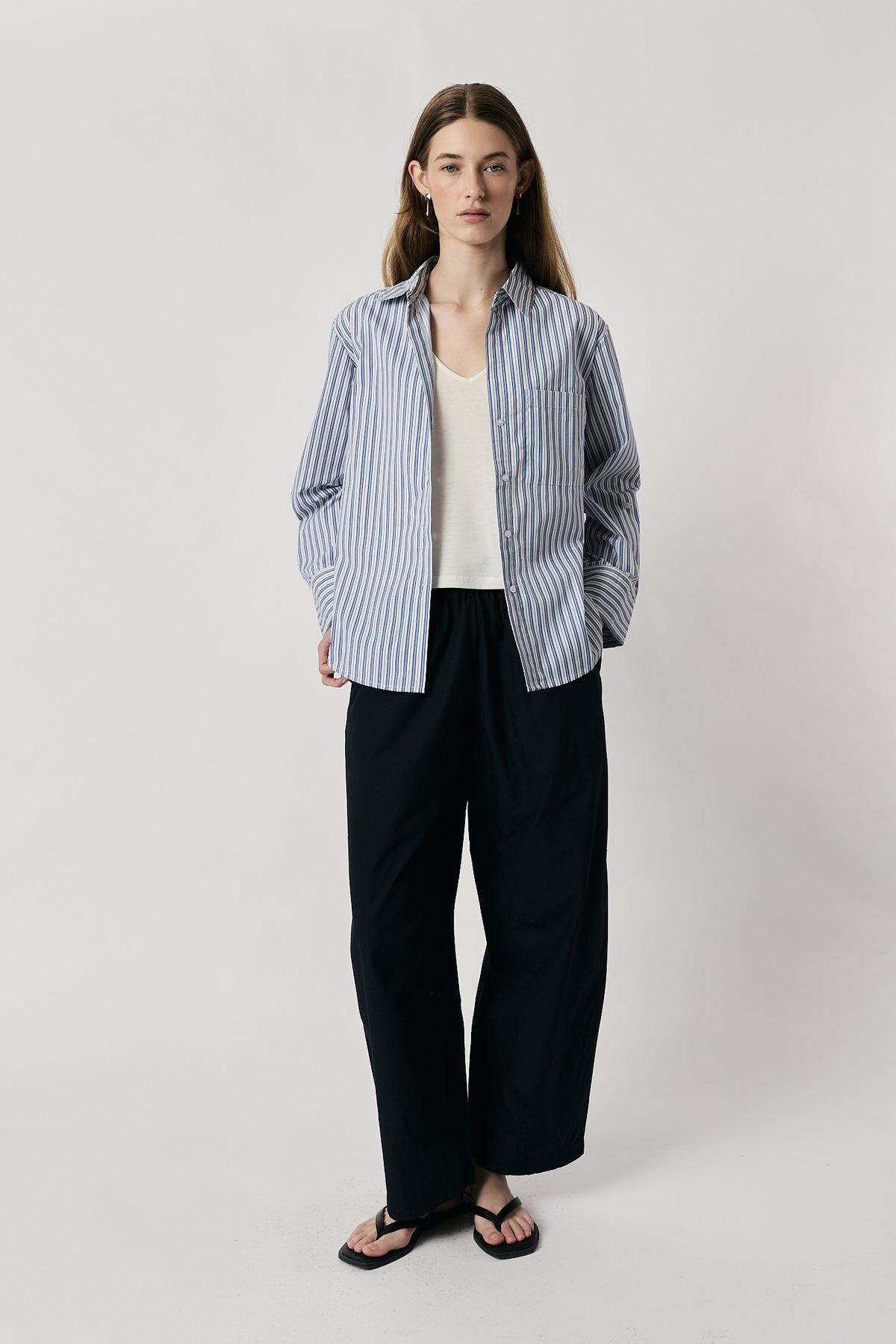 Giliann Runa Shirt Light Blue Stripe