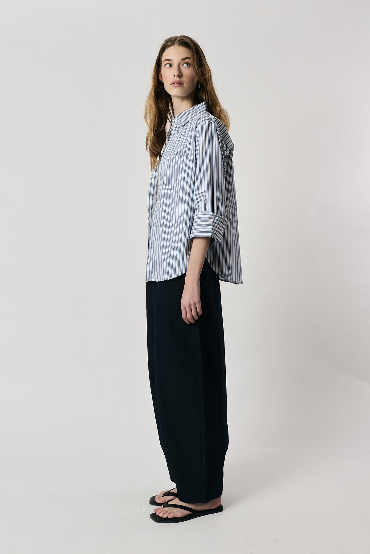 Giliann Runa Shirt Light Blue Stripe