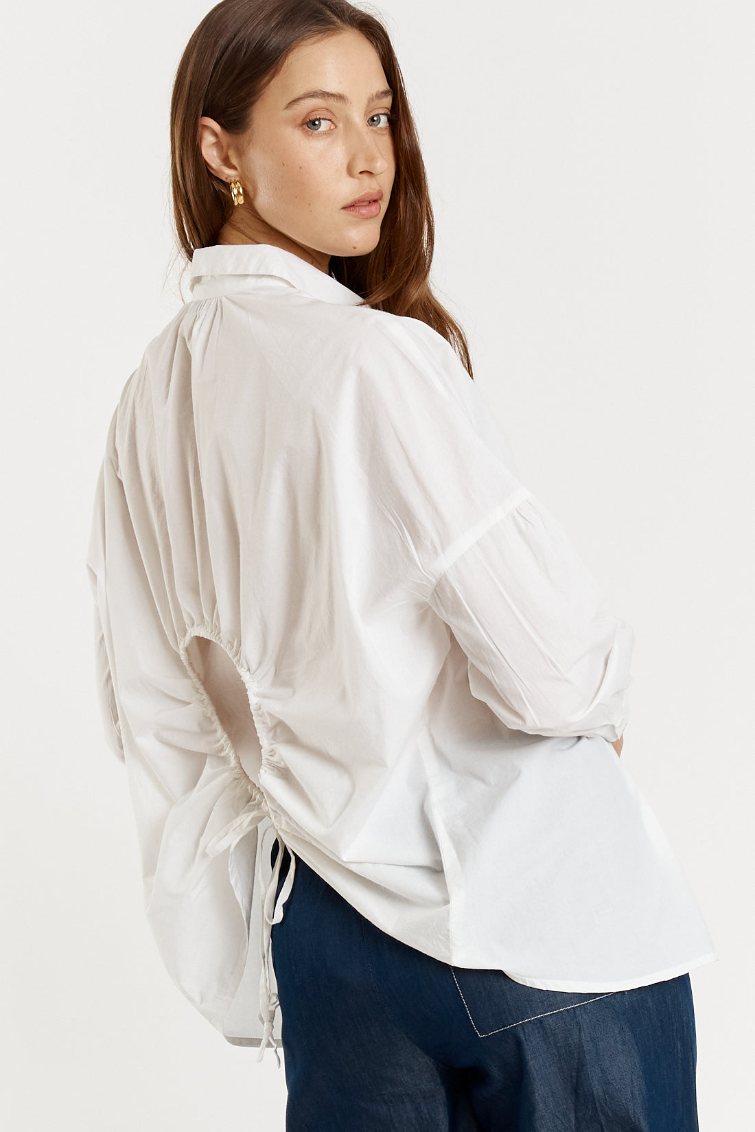 Giliann Casa Cut Out Shirt White