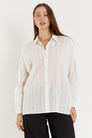 Giliann Cassis Cut Out Shirt