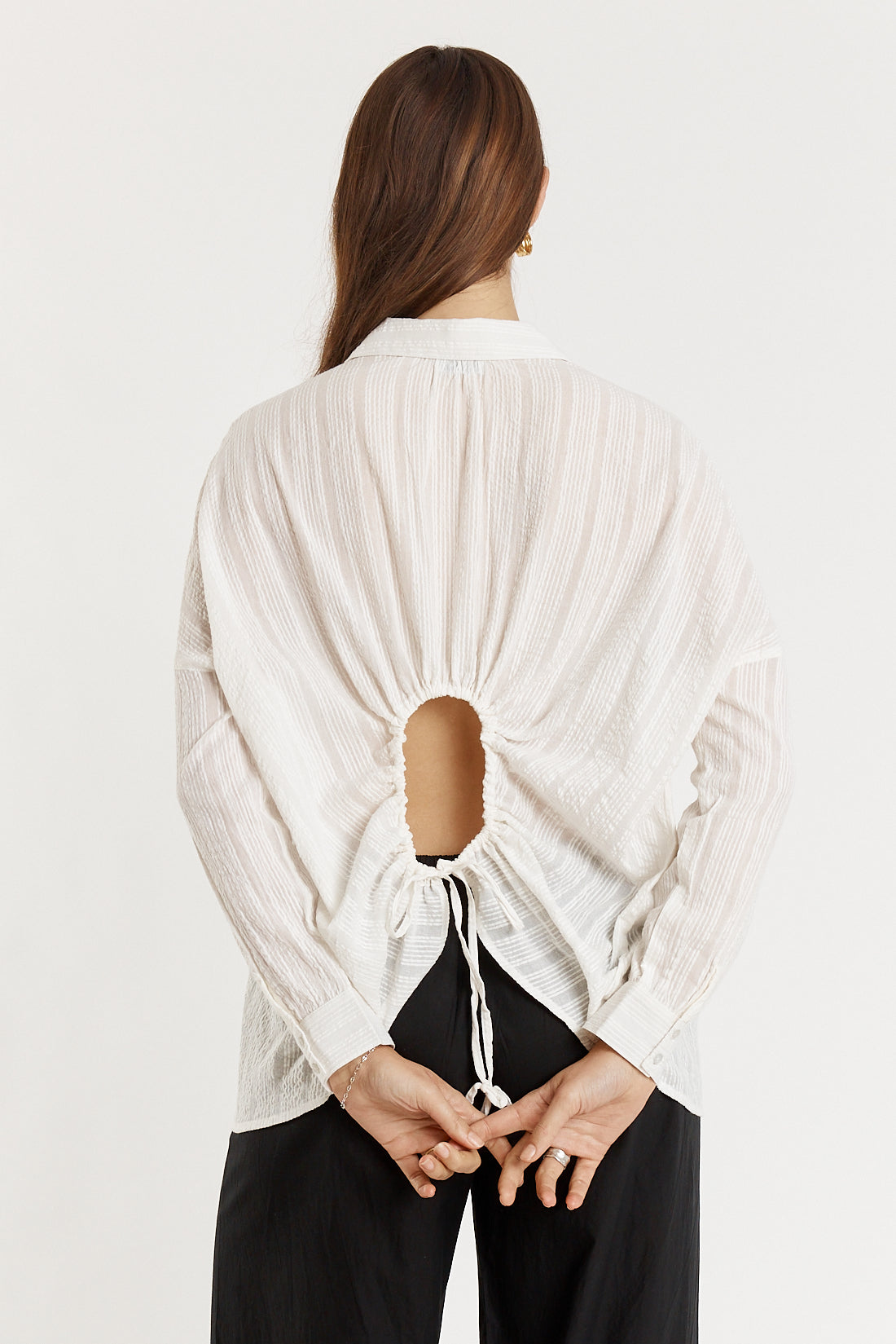 Giliann Cassis Cut Out Shirt