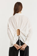 Giliann Cassis Cut Out Shirt
