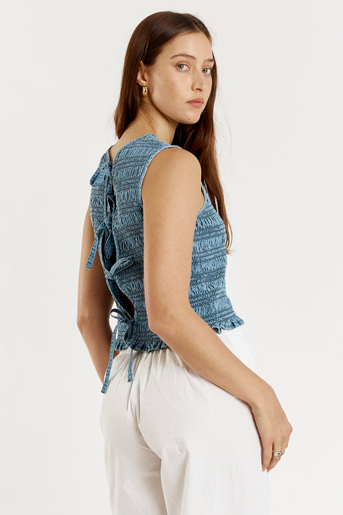 Giliann Catalonia Top Light Denim