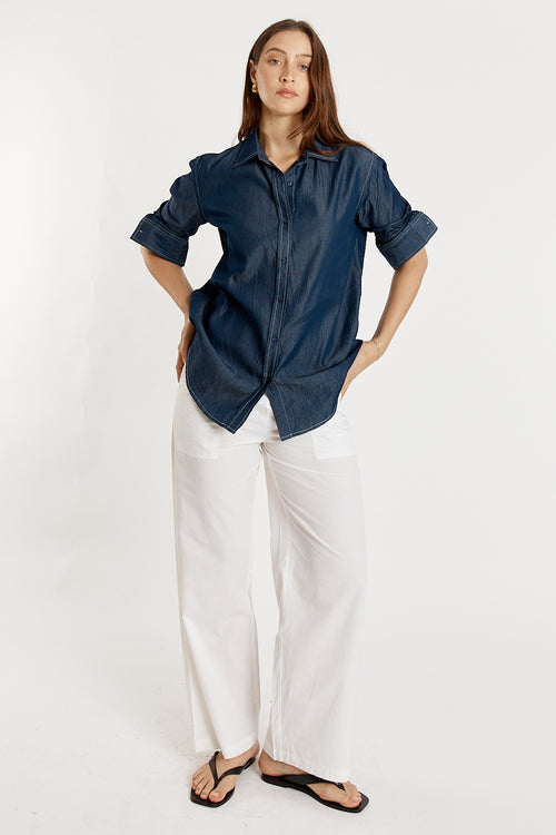 Giliann Button Up Shirt Denim