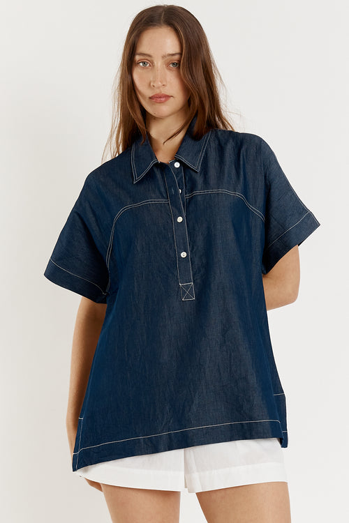 Giliann Gimlet Top Denim