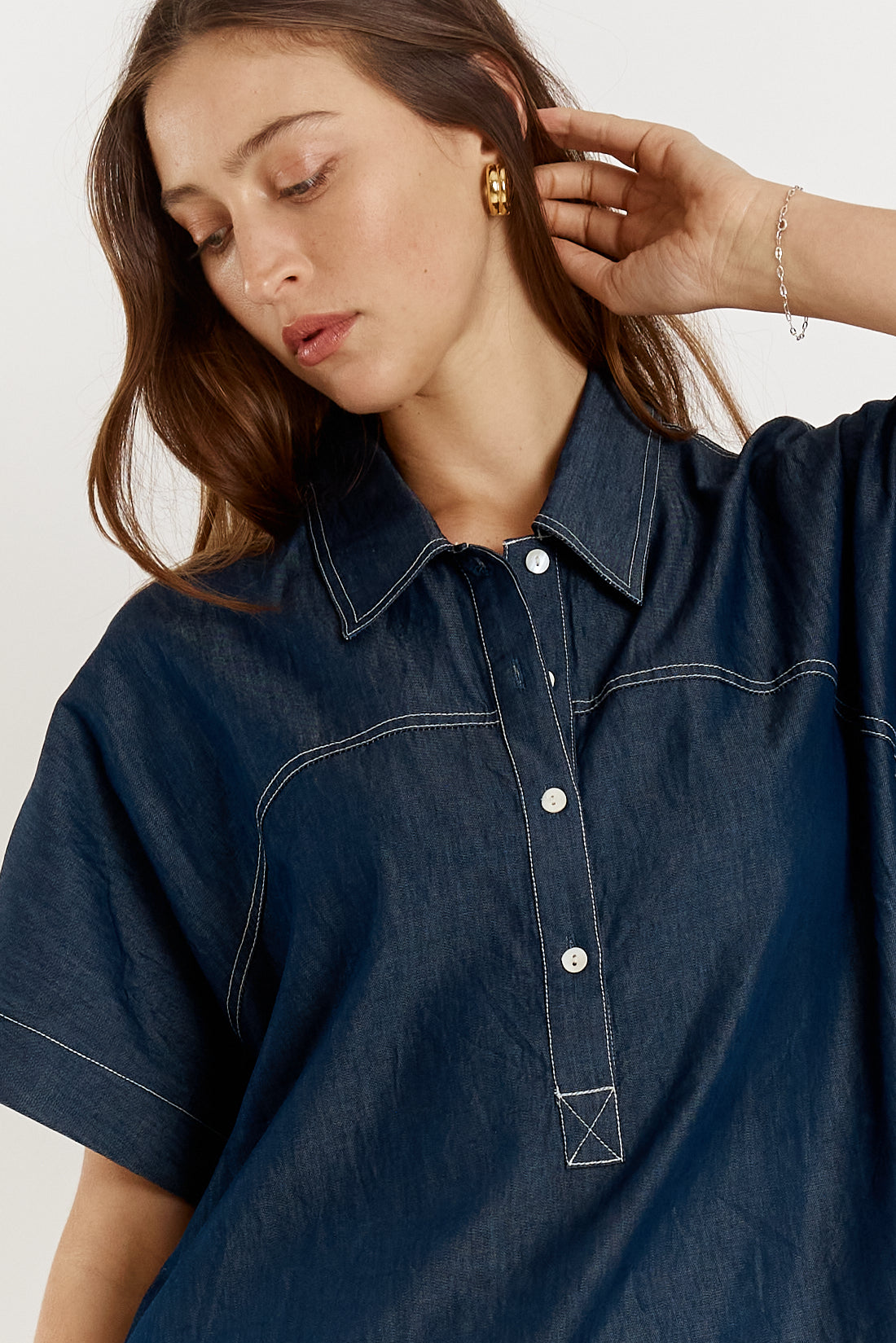 Giliann Gimlet Top Denim