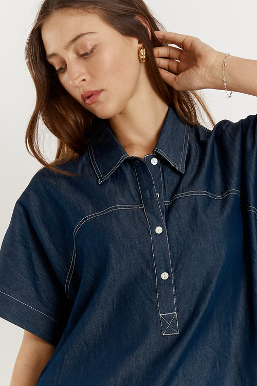 Giliann Gimlet Top Denim