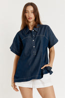 Giliann Gimlet Top Denim