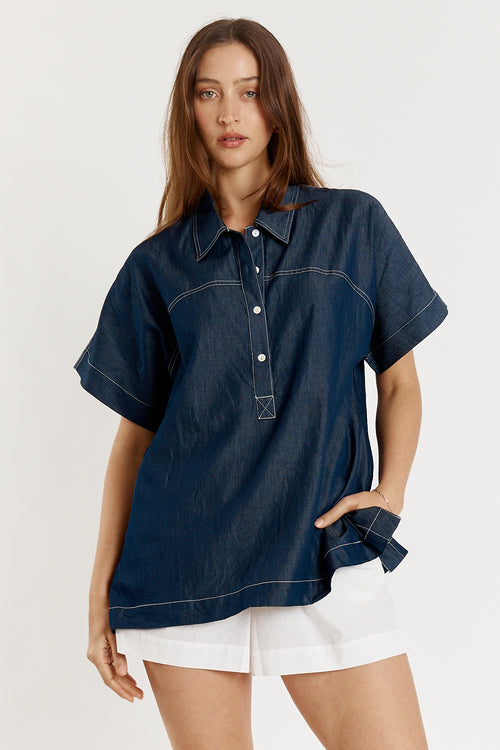 Giliann Gimlet Top Denim