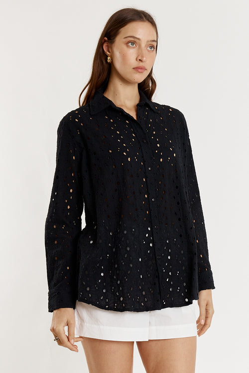 Giliann Olive Shirt Black