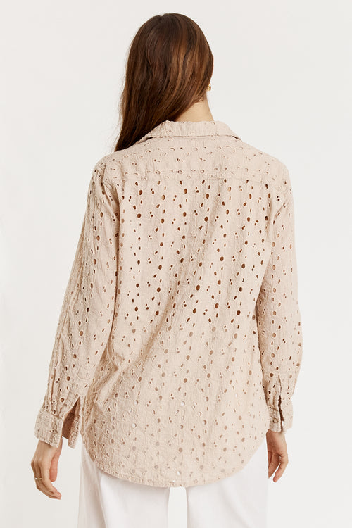 Giliann Olive Shirt Cream