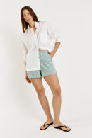Giliann Playa Short Green Stripe