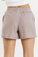 Giliann Playa Short Maroon Stripe