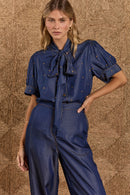 IBSA River Bow Shirt Indigo