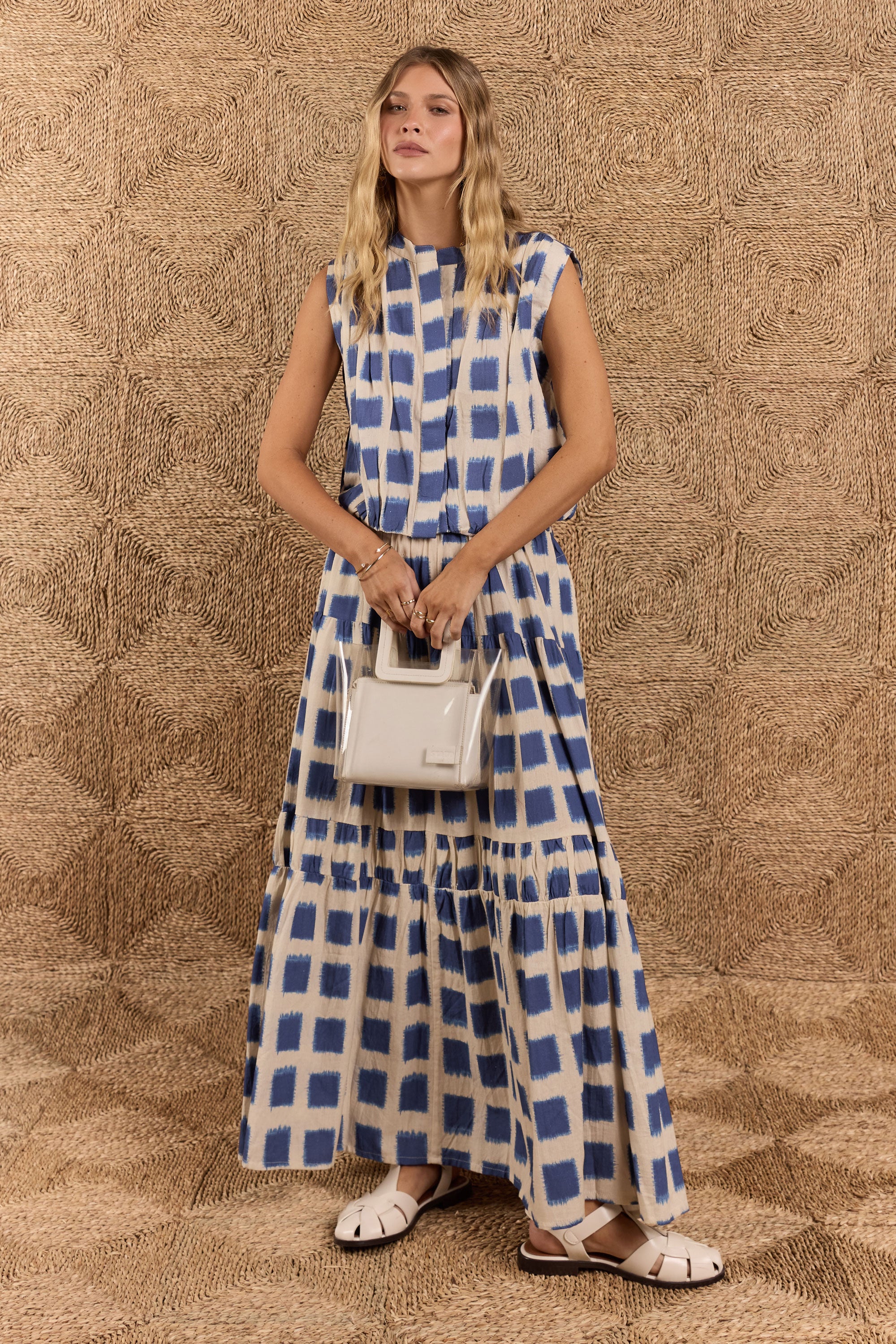 Itami Bloc Skirt Blue