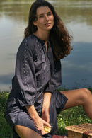 Itami Stud Dress Navy